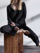 Load image into Gallery viewer, Casual Solid Color Cotton and Linen Ladies Suit
