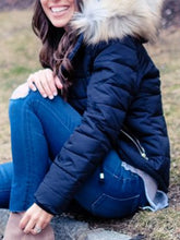 Load image into Gallery viewer, Fashion Fur Collar Zipper Padded Jacket
