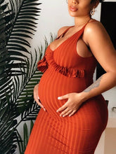 Load image into Gallery viewer, Maternity Sexy Ruffled Bodycon Dress
