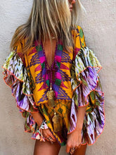 Load image into Gallery viewer, Deep V Color Matching Vacation Women's Dress
