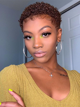 Load image into Gallery viewer, Fashionable Brown Chemical Fiber Curly Wig
