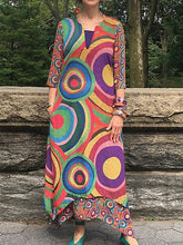 Load image into Gallery viewer, Fashion Contrast Circle Pattern Ladies Long Skirt
