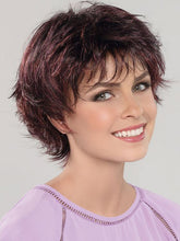 Load image into Gallery viewer, Fluffy Red Purple Short Fiber Wig
