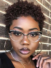 Load image into Gallery viewer, Brown Curly Hair Chemical Fiber Silk Wig
