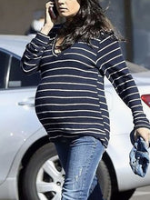 Load image into Gallery viewer, Casual Striped V-Neck Maternity Top

