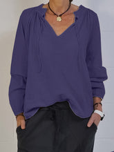 Load image into Gallery viewer, Casual Loose V-neck Long Sleeve Top
