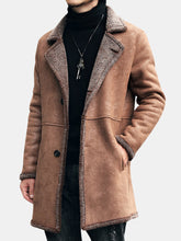 Load image into Gallery viewer, Mid-Length Leather Trench Coat Thickened Men
