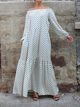 Load image into Gallery viewer, Women's Curb Shoulder Small Love Printed Dress
