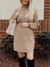 Load image into Gallery viewer, Fashion Casual Comfortable Knitted Solid Color Dress For Pregnant Women
