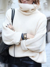 Load image into Gallery viewer, Fashion High Neck Plain Weave Sweater for Ladies
