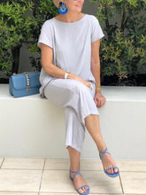 Load image into Gallery viewer, Women's Solid Color Short Sleeve Casual Suit
