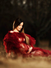 Load image into Gallery viewer, Elegant Chiffon Photography Maternity Dress
