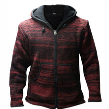 Load image into Gallery viewer, Hooded Knitted Striped Men's Cardigans
