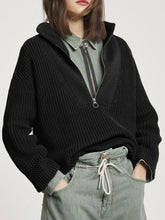 Load image into Gallery viewer, Half Pull-up Lapel Sweater
