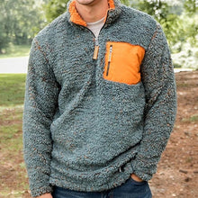 Load image into Gallery viewer, Color Block Pocket Zipper Men's Tops
