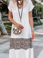 Load image into Gallery viewer, Leopard Print Embellished Short Sleeve Dress
