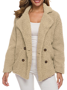 Autumn and Winter Thick Plush Ladies Jacket