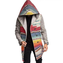 Load image into Gallery viewer, Business Casual Rainbow Print Hooded Coat
