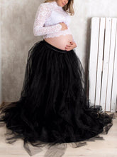 Load image into Gallery viewer, Lace Mesh Short Photo Maternity Bodysuits
