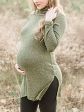 Load image into Gallery viewer, Casual Slim Long Sleeve Turtleneck Top For Pregnant Women
