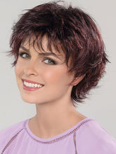Load image into Gallery viewer, Fluffy Red Purple Short Fiber Wig

