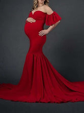 Load image into Gallery viewer, Comfy And Sexy  Off-Shoulder Mermaid Photography Dress
