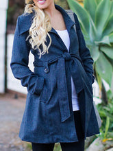 Load image into Gallery viewer, Fashion Casual Lapel Belt Maternity Jacket
