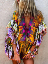 Load image into Gallery viewer, Deep V Color Matching Vacation Women's Dress
