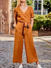 Load image into Gallery viewer, Cotton And Linen Short Solid Color Slim Fit Women's Suit
