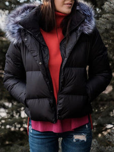 Autumn and Winter Fashion Ladies Hooded Warm Jacket