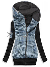 Load image into Gallery viewer, Plaid Stitching Padded Women's Coats
