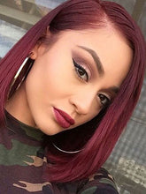 Load image into Gallery viewer, Burgundy Straight And Supple Wig
