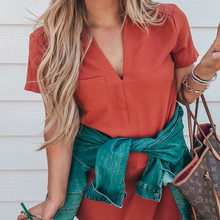 Load image into Gallery viewer, Fashion V-Neck Half Sleeve Maternity Dress
