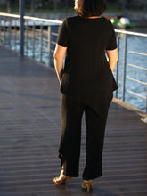 Load image into Gallery viewer, Women's Casual Solid Color Irregular Hem Cotton And Linen Suit
