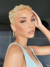 Load image into Gallery viewer, Blonde Curly Hair Trendy Fashion Wig
