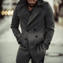 Load image into Gallery viewer, Autumn and Winter Men&#39;s Thick Woolen Lapel Fashion Coat
