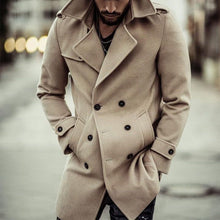 Load image into Gallery viewer, Autumn and Winter Men&#39;s Thick Woolen Lapel Fashion Coat
