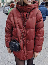 Load image into Gallery viewer, Fashion High Neck Hooded Cotton Jacket
