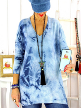 Load image into Gallery viewer, Tie-dye Printed Long-sleeved Women Tops
