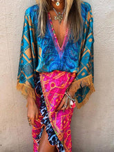 Load image into Gallery viewer, National Style Deep V Split Women's Dress
