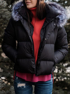 Autumn and Winter Fashion Ladies Hooded Warm Jacket