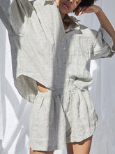 Load image into Gallery viewer, Casual Shirt Loose Shorts Linen Suit
