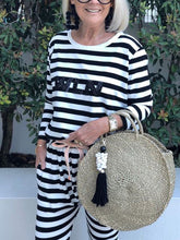 Load image into Gallery viewer, Round Neck Striped Long Sleeve Women's Suit
