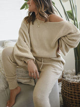 Load image into Gallery viewer, Fall/Winter Simple Long-sleeved Top and Trousers Women's Suit
