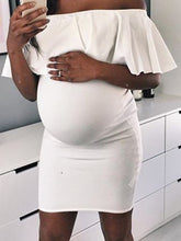 Load image into Gallery viewer, Fashion Sleeveless Ruffled Maternity Dress
