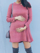 Load image into Gallery viewer, Casual And Loose Solid Color Kintted Dress For Pregnant Woman
