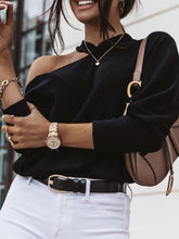 Load image into Gallery viewer, Fashion Soft Ladies Off-shoulder Long Sleeve Top
