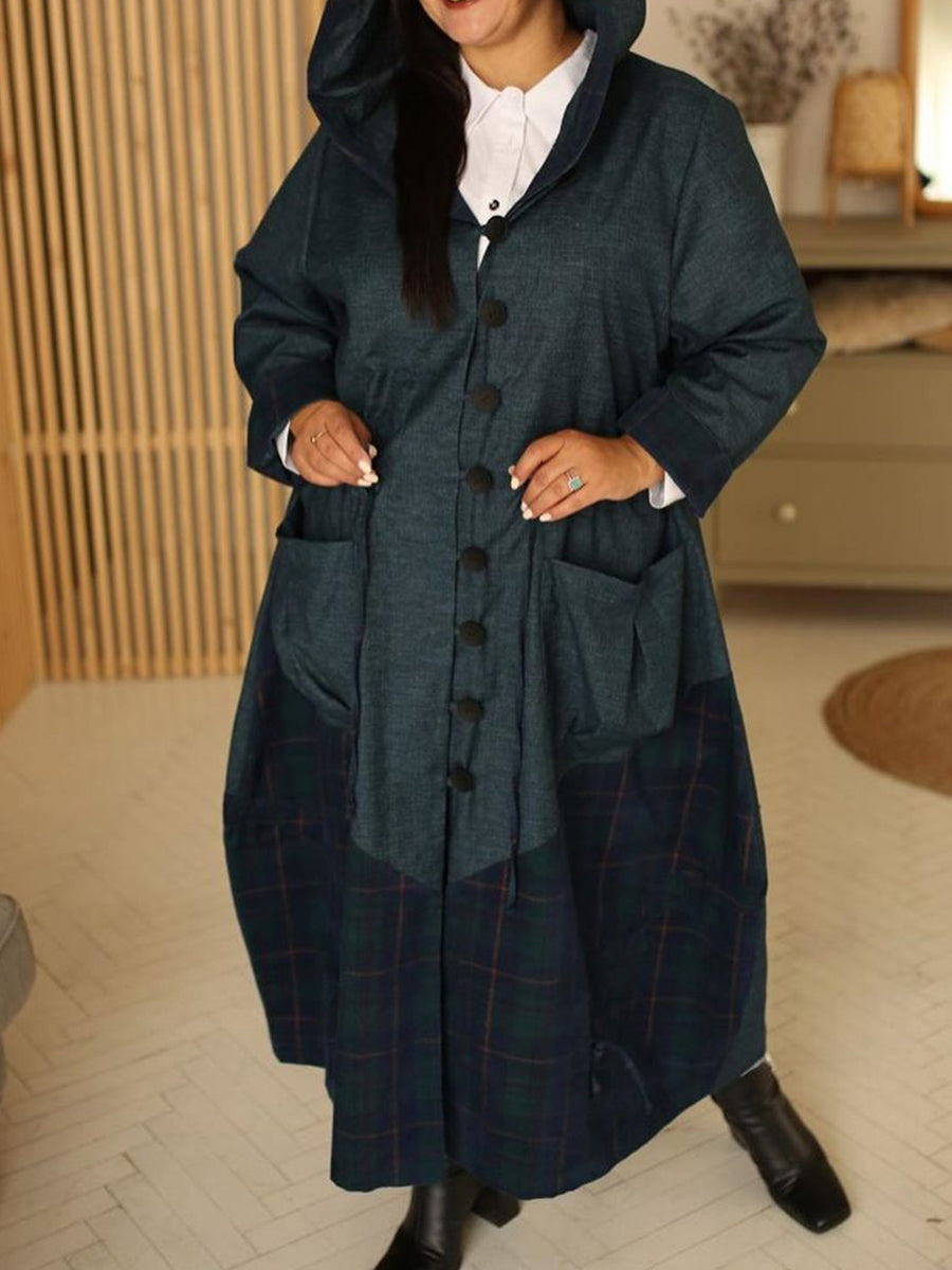 Fashion Casual Loose Oversized Hooded Long Coat