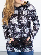 Load image into Gallery viewer, Fashion Pattern Decoration and Lace Pocket Hoodie
