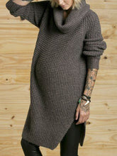 Load image into Gallery viewer, Autumn and Winter Thick Warm Wool Turtleneck Maternity Sweater Dress
